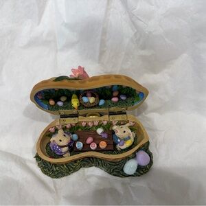 Whimsical Animal Trinket Box with Pastel Details